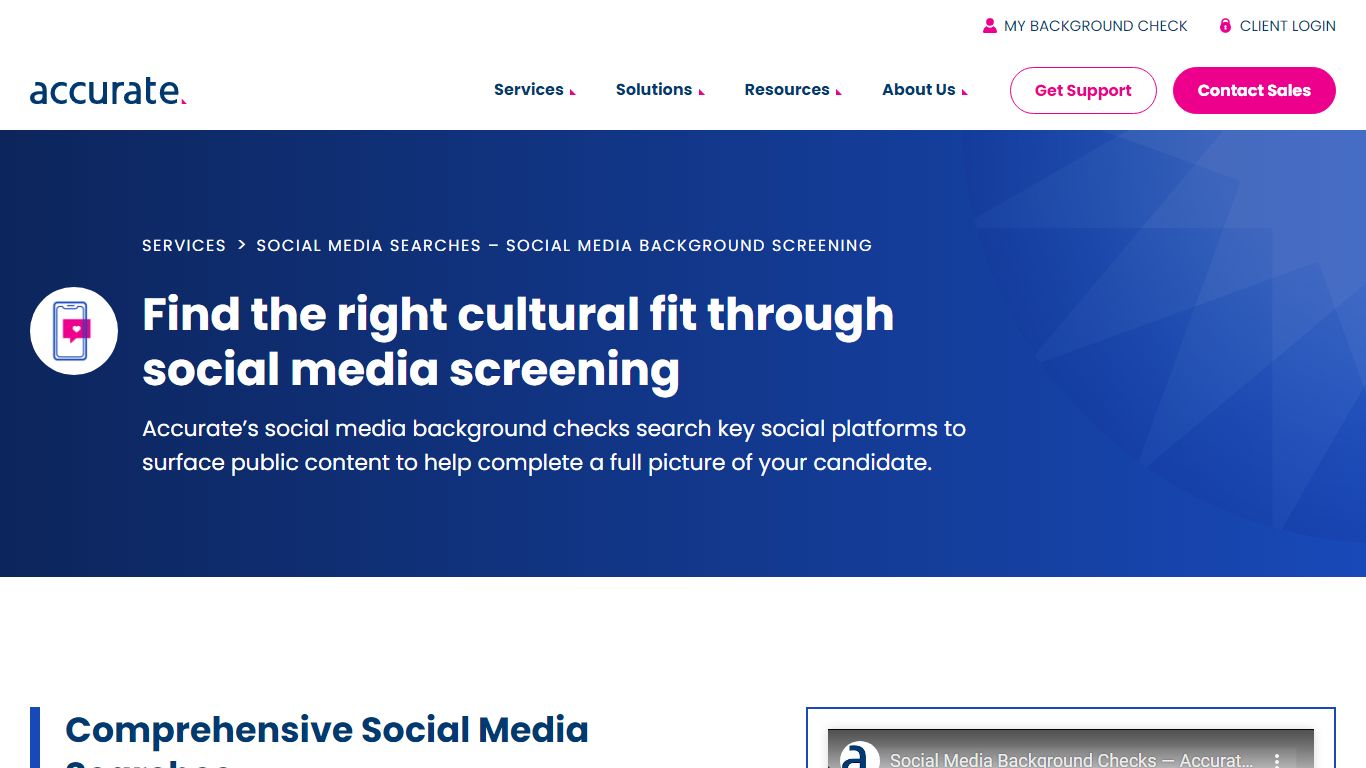 Social Media Searches - Social Media Background Screening - Accurate